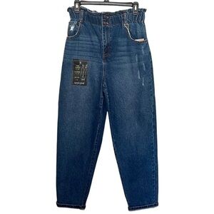 Elite Jeans High Rise Relaxed Fit Straight Women’s size large Dark Blue